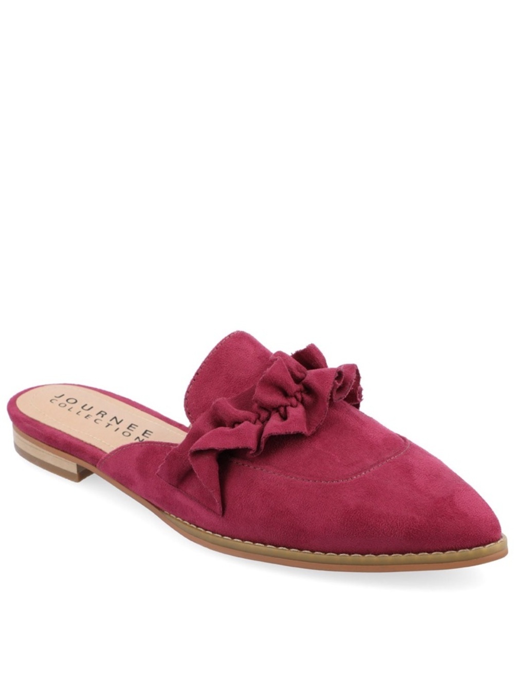 Journee Collection Women's Kessie Ruffle Pointed Toe Slip On Mules- Size 7.5
